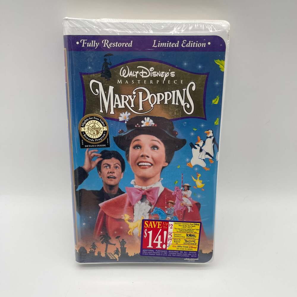 Walt Disney's Masterpiece Mary Poppins VHS Limited Edition 1997 Brand New Sealed